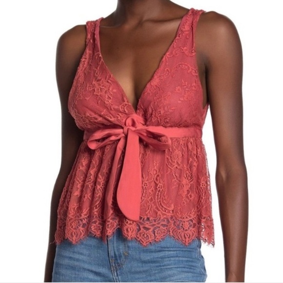 Free People Tops - Free People Chante Lace Frenchie Kiss Tank Top
Size Medium